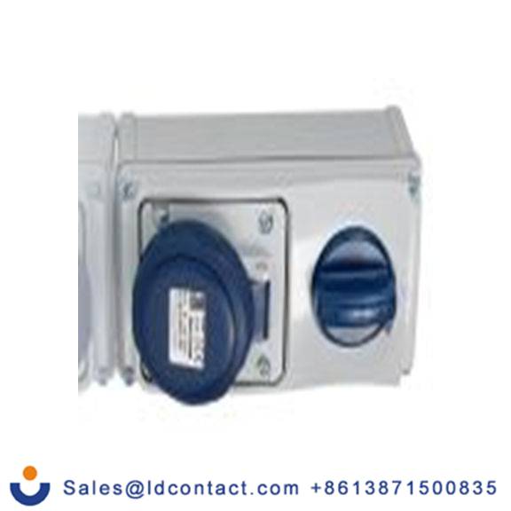 RS PRO,214-4260,16A工业连接器插座, 2P + E, 230 V, 壁挂式安装, IP67, 蓝色