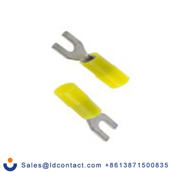 RS PRO,239-4155,绝缘 叉型端子, M2螺栓, 黄色, 最小电线尺寸: 26 AWG 22 AWG, 5 mm宽, 0.5 mm厚, 镀锡触点 尼龙, DSNY系列