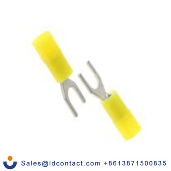 RS PRO,239-4177,绝缘 叉型端子, M3螺栓, 黄色, 最小电线尺寸: 26 AWG 22 AWG, 5 mm宽, 0.5 mm厚, 镀锡触点 尼龙, DSNY系列