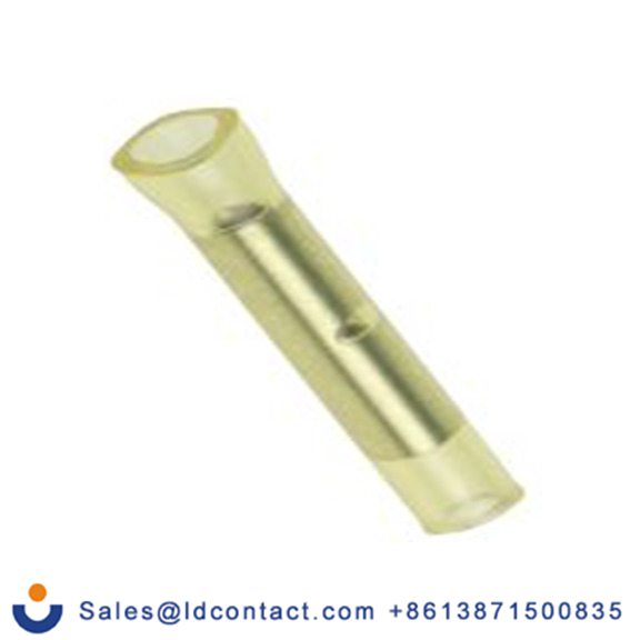 RS PRO,239-4234,接头连接器, 对接, 黄色, Φ2 mm, 绝缘, 20 mm总长, 镀锡触点, BNYT系列 22 AWG