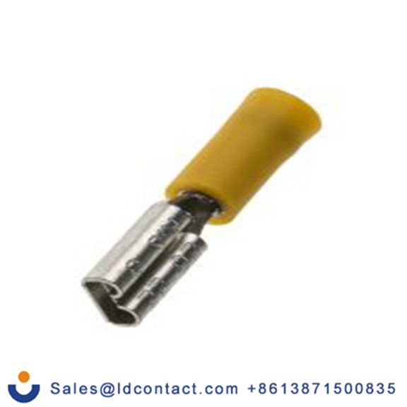 RS PRO,239-4240,绝缘 压接端子 母插, 2.8 x 0.5 mm接片, 黄色 插簧端子, 乙烯基绝缘, 镀锡 26 AWG 黄铜, 铜触点, 最大线规22 AWG 系列