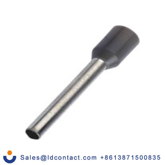 RS PRO,250-3450,绝缘 压接靴带套圈, 灰色, Φ2.5 mm x 18 mm引脚, 最大电线尺寸 14 AWG, 总长25.4 mm