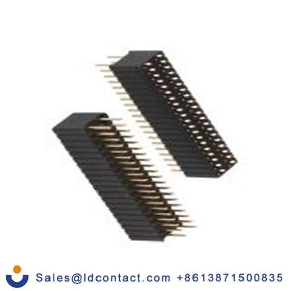 RS PRO,251-4365,40p 2排 排母 直向 通孔安装 插座条 焊接, 1.27 mm间距