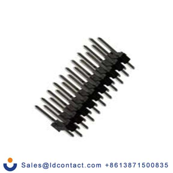 RS PRO,251-8165,20p 2排 引脚管座 直向, 2.54 mm间距, 650 V, 通孔安装 无罩