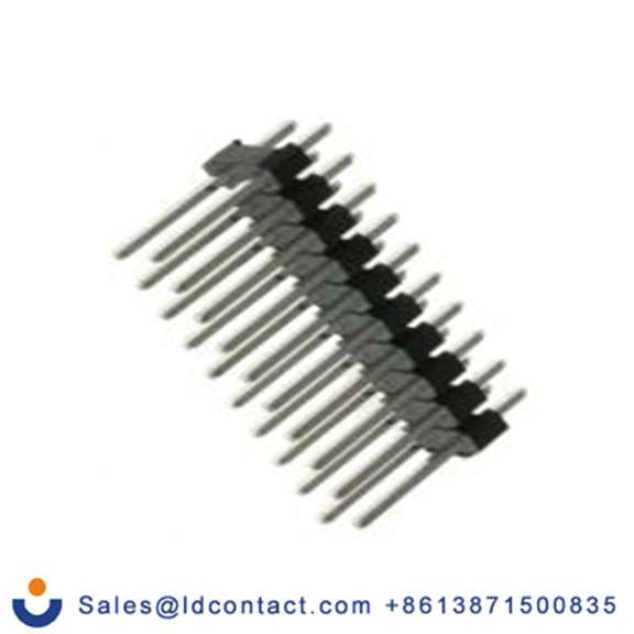 RS PRO,251-8294,20p 2排 引脚管座 直向, 2.54 mm间距, 650 V, 通孔安装 无罩