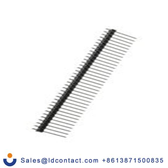 RS PRO,251-8351,36p 1排 引脚管座 直向, 2.54 mm间距, 通孔安装 无罩