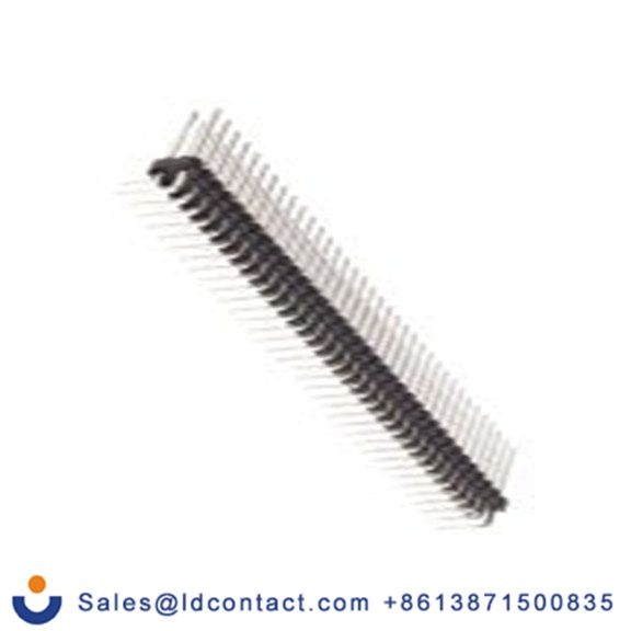 RS PRO,251-8496,72p 2排 引脚管座 直角, 2.54 mm间距, 通孔安装 无罩