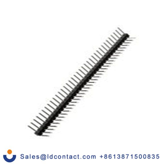 RS PRO,251-8654,36p 1排 引脚管座 直角, 2.54 mm间距, 650 V, 通孔安装 无罩