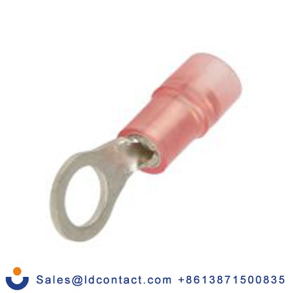 RS PRO,267-3616,绝缘 铜 环形端子, Φ5.3 mm内环 22 AWG, M5螺栓, 红色 16 AWG, -40 °C至105 °C E245391系列