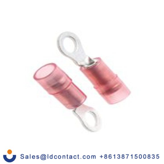 RS PRO,267-3644,绝缘 铜 环形端子, Φ3.7 mm内环 22 AWG, M3.5螺栓, 红色 16 AWG, -40 °C至105 °C E245391系列