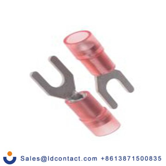 RS PRO,267-3688,绝缘 叉型端子, M4.5螺栓, 红色, 最小电线尺寸: 22 AWG 16 AWG, 8.1 mm宽, 0.75 mm厚, 镀锡触点 尼龙, SNYDL系列