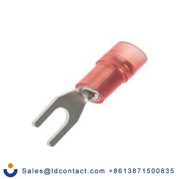 RS PRO,267-3701,绝缘 叉型端子, 3.7 mm螺栓, 红色, 最小电线尺寸: 22 AWG 16 AWG, 6.4 mm宽, 0.75 mm厚, 镀锡触点 尼龙, SNYDL系列