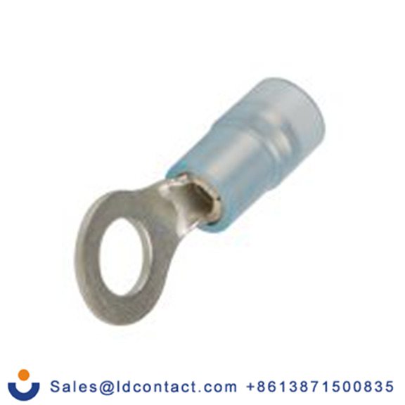 RS PRO,267-3745,绝缘 铜 环形端子, Φ5.3 mm内环 16 AWG, M5螺栓, 蓝色 14 AWG, -40 °C至105 °C E245391系列