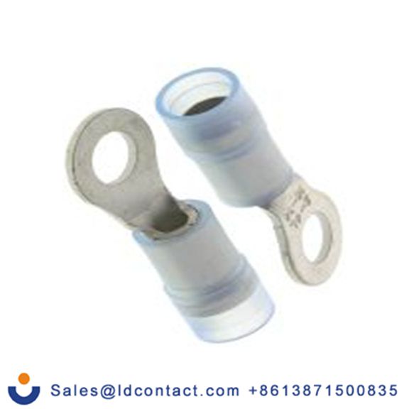 RS PRO,267-3751,绝缘 铜 环形端子, Φ4.3 mm内环 16 AWG, M4螺栓, 蓝色 14 AWG, -40 °C至105 °C E245391系列