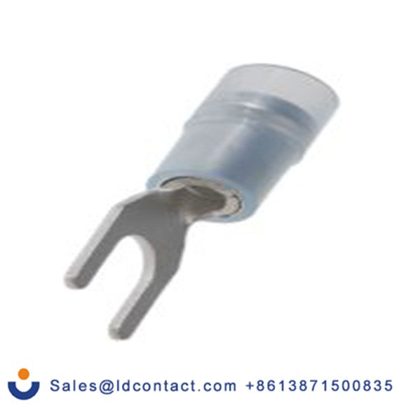 RS PRO,267-3846,绝缘 叉型端子, 4.3 mm螺栓, 蓝色, 最小电线尺寸: 16 AWG 14 AWG, 7.2 mm宽, 0.8 mm厚, 镀锡触点 尼龙, SNYDL系列