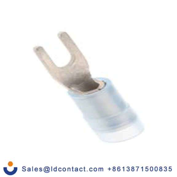 RS PRO,267-3868,绝缘 叉型端子, 3.2 mm螺栓, 蓝色, 最小电线尺寸: 16 AWG 14 AWG, 5.7 mm宽, 0.8 mm厚, 镀锡触点 尼龙, SNYD系列