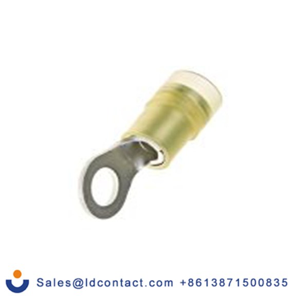 RS PRO,267-3880,绝缘 铜 环形端子, Φ5.3 mm内环 12 AWG, M5螺栓, 黄色 10 AWG, -40 °C至105 °C E245391系列