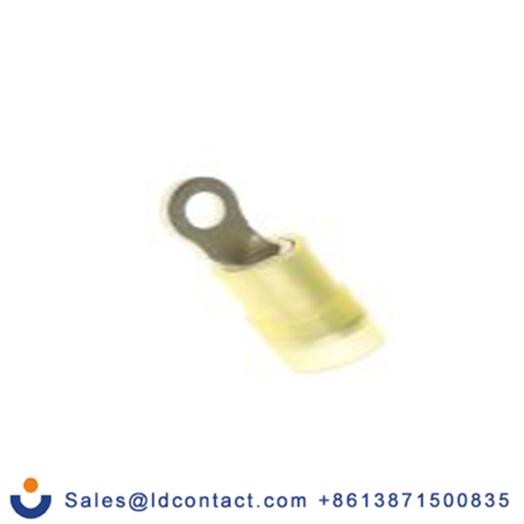 RS PRO,267-3919,绝缘 铜 环形端子, Φ3.7 mm内环 12 AWG, M3.5螺栓, 黄色 10 AWG, -40 °C至105 °C E245391系列