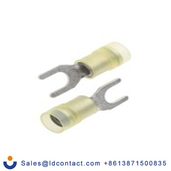 RS PRO,267-3947,绝缘 叉型端子, M5螺栓, 黄色, 最小电线尺寸: 12 AWG 10 AWG, 9 mm宽, 1 mm厚, 镀锡触点 尼龙, SNYD系列