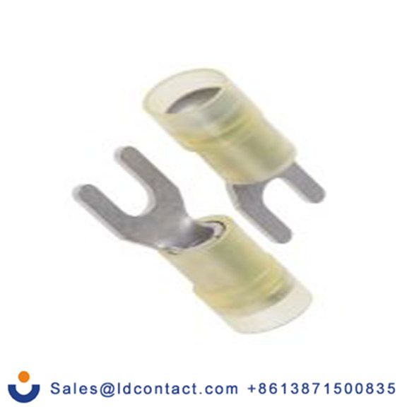 RS PRO,267-3953,绝缘 叉型端子, M4.5螺栓, 黄色, 最小电线尺寸: 12 AWG 10 AWG, 9 mm宽, 1 mm厚, 镀锡触点 尼龙, SNYDL系列