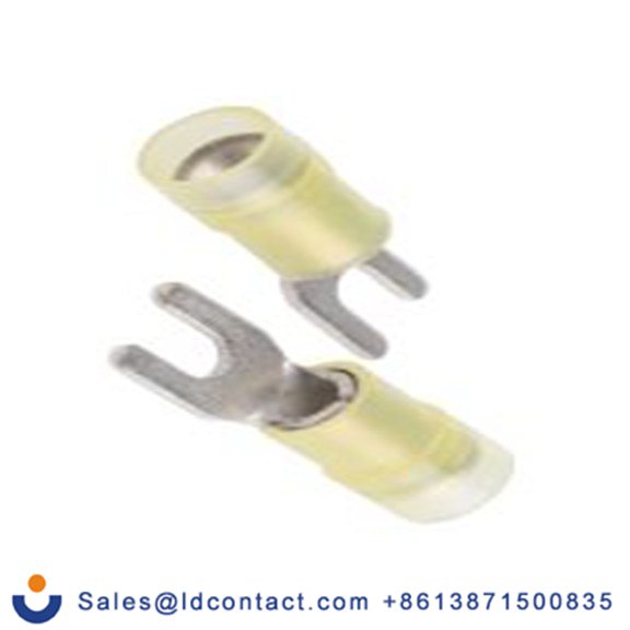 RS PRO,267-3975,绝缘 铜 环形端子, Φ3.7 mm内环 12 AWG, M3.5螺栓, 黄色 10 AWG, -40 °C至105 °C E245391系列