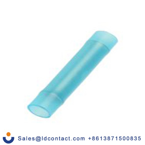 RS PRO,267-4013,电线接头连接器, 对接, 蓝色, Φ4.6 mm, 绝缘, 31 mm总长, WBNY系列 14 AWG