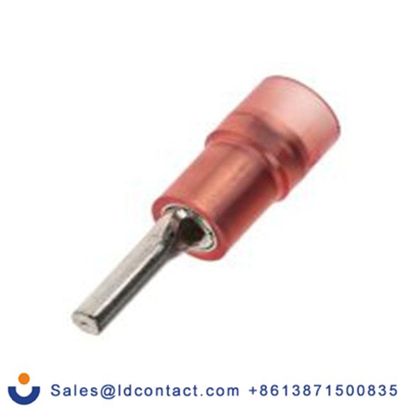 RS PRO,267-4091,针型接线端子, 绝缘端子镀锡, 针Φ1.9 mmx9 mm长, 红色, 22 AWG, 尼龙绝缘, 线最大规格16 AWG