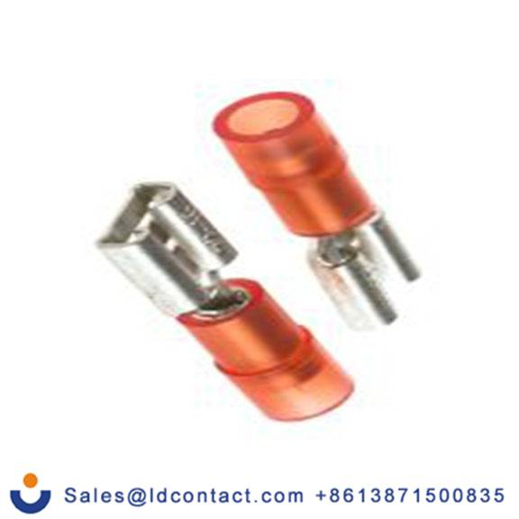 RS PRO,267-4136,绝缘 压接端子 母插, 6.35 x 0.8 mm接片, 红色 插簧端子, 尼龙绝缘, 镀锡 22 AWG 黄铜, 铜触点, 最大线规16 AWG 系列