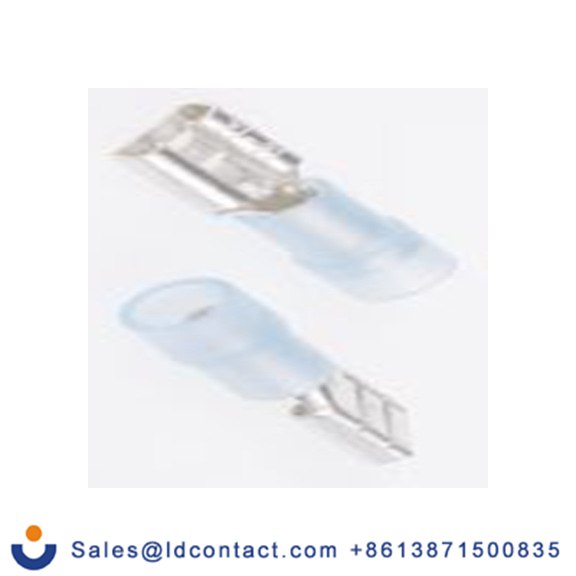 RS PRO,267-4142,绝缘 压接端子 母插, 6.35 x 0.8 mm接片, 蓝色 插簧端子, 尼龙绝缘, 镀锡 16 AWG 铜, 黄铜触点, 最大线规14 AWG 系列