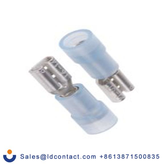 RS PRO,267-4243,绝缘 压接端子 母插, 4.75 x 0.8 mm接片, 蓝色 插簧端子, 尼龙绝缘, 镀锡 16 AWG 铜, 黄铜触点, 最大线规14 AWG 系列