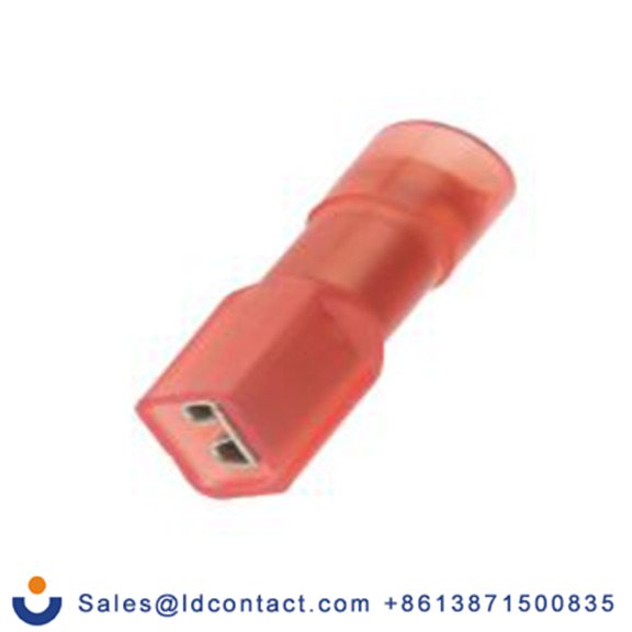 RS PRO,267-4259,绝缘 压接端子 母插, 2.8 x 0.5 mm接片, 红色 插簧端子, 尼龙绝缘, 镀锡 22 AWG 铜, 黄铜触点, 最大线规16 AWG 系列