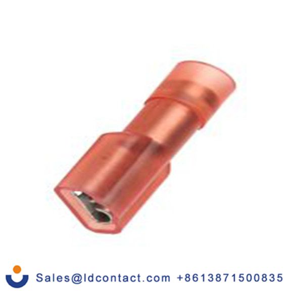 RS PRO,267-4287,绝缘 压接端子 母插, 4.75 x 0.5 mm接片, 红色 插簧端子, 尼龙绝缘, 镀锡 22 AWG 黄铜, 铜触点, 最大线规16 AWG 系列