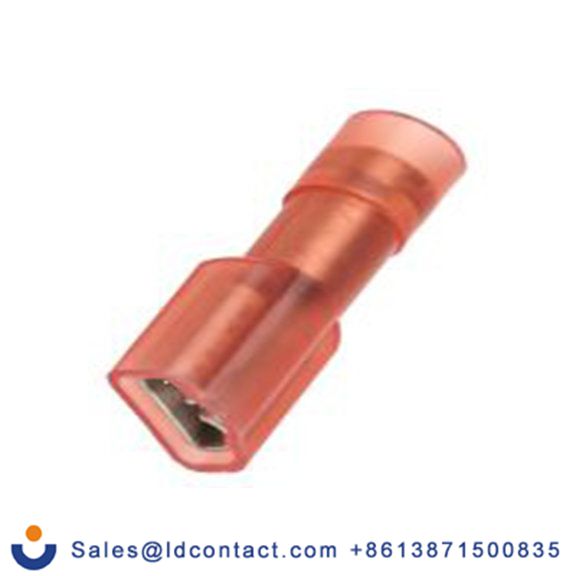 RS PRO,267-4293,绝缘 压接端子 母插, 4.75 x 0.8 mm接片, 红色 插簧端子, 尼龙绝缘, 镀锡 22 AWG 铜, 黄铜触点, 最大线规16 AWG 系列