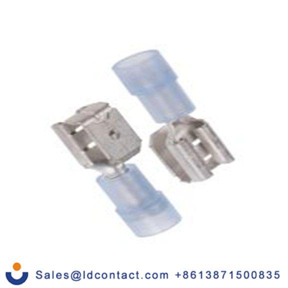 RS PRO,267-4344,绝缘 压接端子 公/母, 6.35 x 0.8 mm接片, 蓝色 插簧端子, 尼龙绝缘, 镀锡 16 AWG 黄铜, 铜触点, 最大线规14 AWG 系列