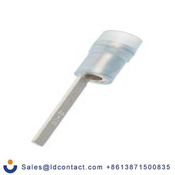 RS PRO,267-4502,片型端子, 插片2.2 mm宽x18 mm长, 绝缘x0.8 mm厚 16 AWG, 蓝色 14 AWG, 尼龙绝缘