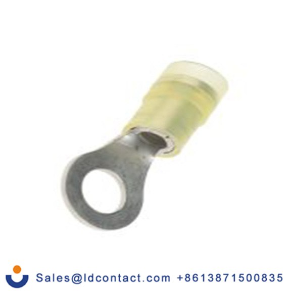 RS PRO,267-6441,绝缘 铜 环形端子, Φ6.4 mm内环 12 AWG, M6螺栓, 黄色 10 AWG, -40 °C至105 °C E245391系列