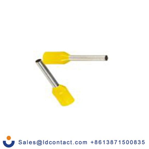 RS PRO,270-7501,绝缘 鞋带套圈, 黄色, Φ1.7 mm x 10 mm引脚, 最大电线尺寸 18 AWG, 总长16.3 mm