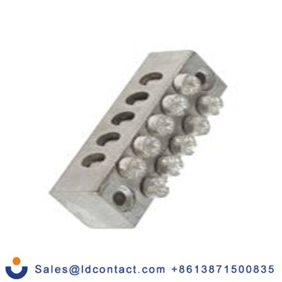 RS PRO,283-0746,5路 接地端子排, 双螺钉型, CSA 0 to 16 mm², 16 AWG线规, 60 mm长 螺钉, 18.5 mm宽, 灰色 黄铜外壳