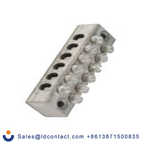 RS PRO,283-0768,6路 接地端子排, 双螺钉型, CSA 0 to 16 mm², 16 AWG线规, 69 mm长 螺钉, 18.5 mm宽, 灰色 黄铜外壳