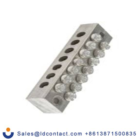 RS PRO,283-0774,7路 接地端子排, 双螺钉型, CSA 0 to 16 mm², 16 AWG线规, 77.2 mm长 螺钉, 18.5 mm宽, 灰色 黄铜外壳