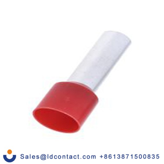 RS PRO,311-7870,绝缘 压接靴带套圈, 红色, Φ8.7 mm x 25 mm引脚, 最大电线尺寸 2 AWG, 总长39 mm