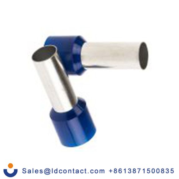 RS PRO,311-7886,绝缘 压接靴带套圈, 蓝色, Φ10.9 mm x 25 mm引脚, 最大电线尺寸 1 AWG, 总长41 mm