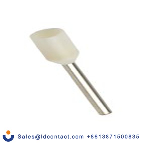 RS PRO,311-7915,绝缘 压接靴带套圈, 白色, Φ1.5 mm x 12 mm引脚, 最大电线尺寸 18 AWG, 总长18.5 mm