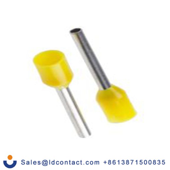 RS PRO,311-7921,绝缘 压接靴带套圈, 黄色, Φ1.7 mm x 12 mm引脚, 最大电线尺寸 18 AWG, 总长18.5 mm