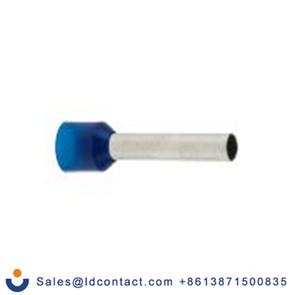 RS PRO,311-7943,绝缘 压接靴带套圈, 蓝色, Φ2.5 mm x 18 mm引脚, 最大电线尺寸 14 AWG, 总长25.4 mm