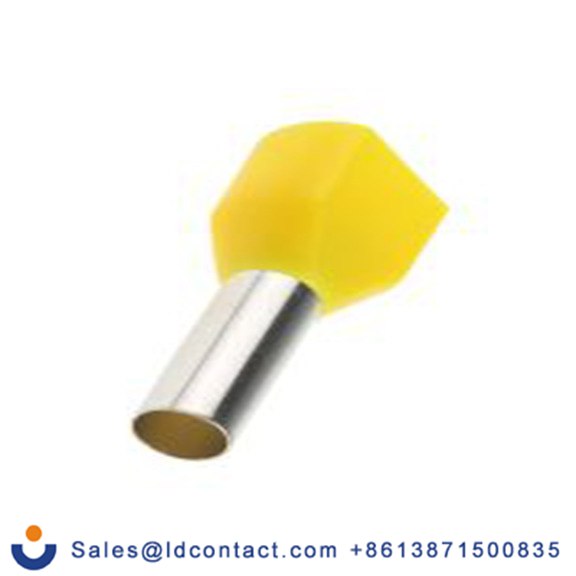 RS PRO,311-8003,绝缘 压接靴带套圈, 黄色, Φ4.9 mm x 14 mm引脚, 最大电线尺寸 10 AWG, 总长26.1 mm