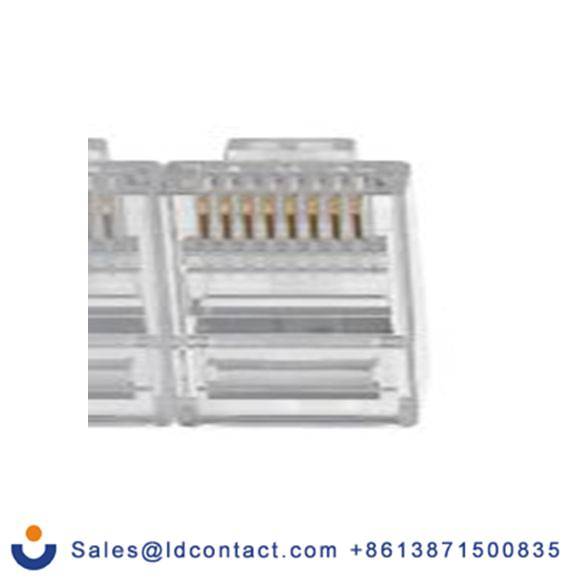 RS PRO,331-6386,RJ45 公, 电缆安装 RJ45 连接器, 1口, 8路, 无屏蔽, 直向 G00350系列