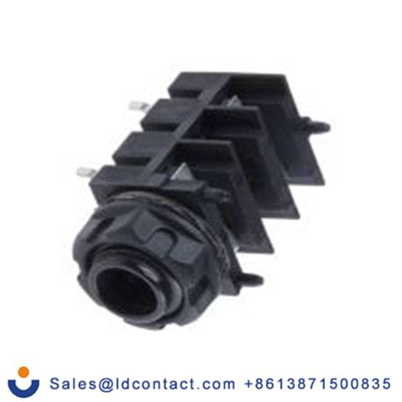 RS PRO,342-4471,6.35mm, PCB安装 立体声 母插 焊接 2, 插孔连接器 5A 直角, 黑色