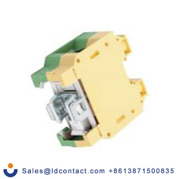 RS PRO,384-7048,2路 接地端子排, DIN 导轨型, CSA 35 mm², 800 V, 10/2 AWG线规, 63 mm长 螺钉, 16 mm宽, 绿色, 黄色 尼龙外壳