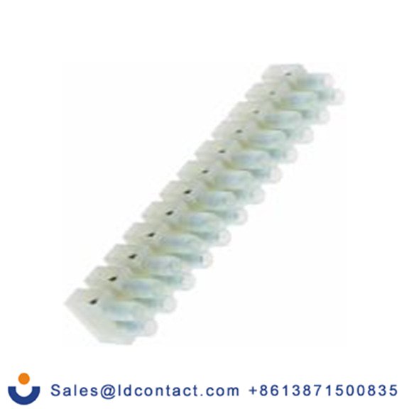 RS PRO,492-8687,非熔断型端子排, 12路, 8 mm节距, 380 V 24A, 线规2.5 mm², 通孔安装, 天然色 螺钉